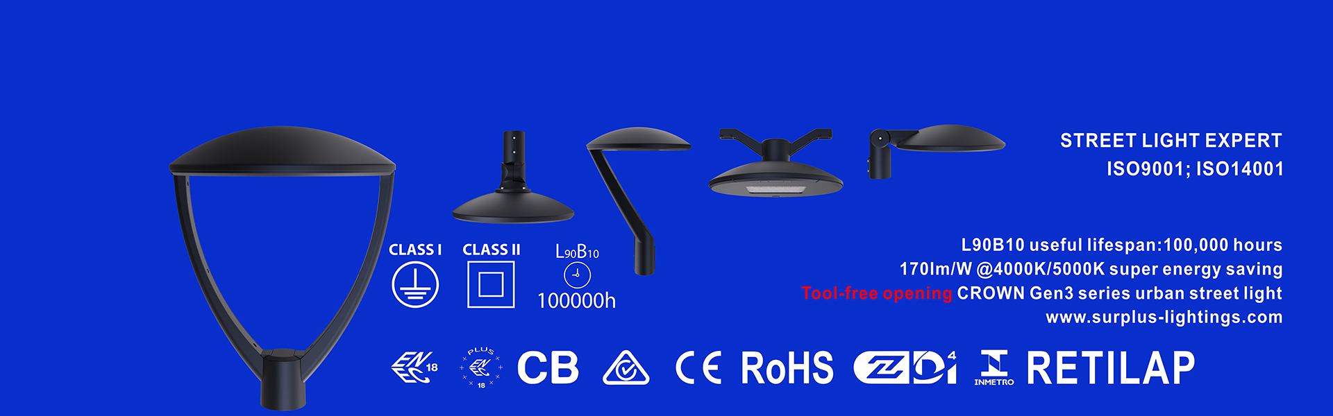 Kalite Eagle Gen4 195lm/W ENEC ENEC+ CB SAA Zhaga-D4i Sokak Işığı Fabrika